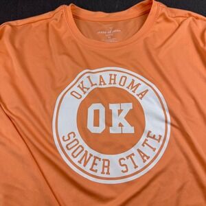 State of Mine Oklahoma Sooners Orange Long Sleeve Athletic‎ Shirt XL